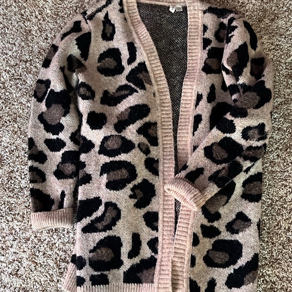 Anthropologie Moth Leopard Knit Cardigan Size S - Picture 3 of 3